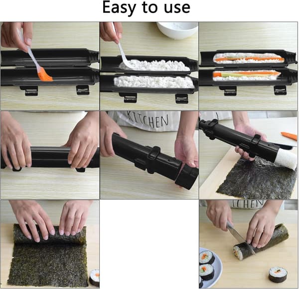 Sushi Making Kit, Multifunksjonell Sushi Maker Bazooka Sushi Roller, Sushi Form