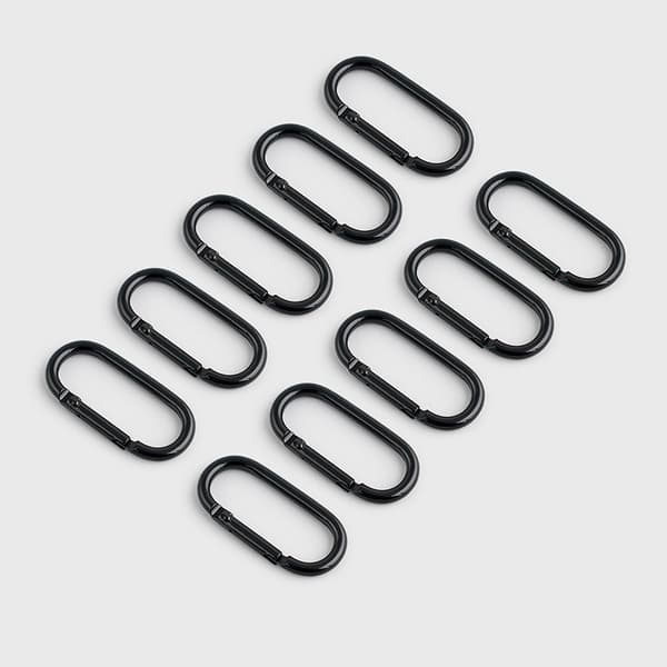 Karabinkroker, 10-pakning Svart Black