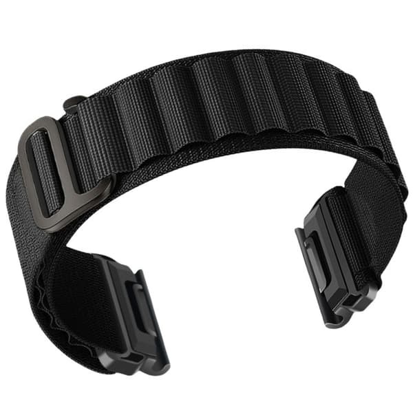Kellon ranneke Garmin Fenix 8/8S/6/6X/7/7X/Pro/Tactix Musta 26 mm Musta 26 mm Black
