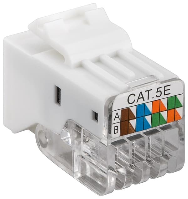 Keystone-modul RJ45-kobling CAT 5e, UTP, 100 MHz