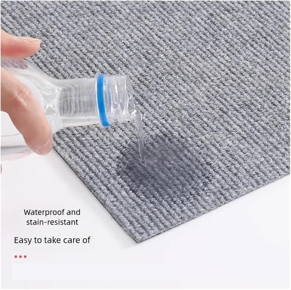 Selvklæbende tæppe til katte, anti-kattekrads, sofa DIY kattekradsebræt, sofaprotektion, poter slibning, kan tilpasses (lysegrå, 30x30cm) 30CM*30CM*4MM