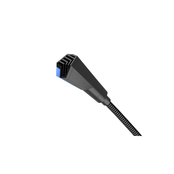 USB-mikrofon med én-knapps demping - 360° justerbar svanehals, Plug & Play, kompatibel med Windows, macOS og Linux