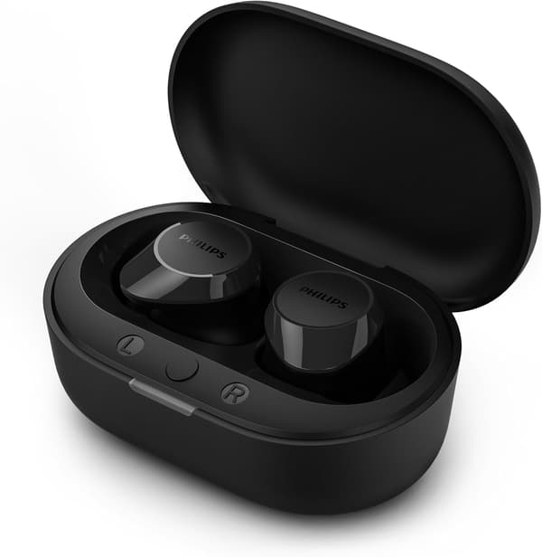 True Wireless In Ear Bluetooth Hörlurar - Små Öronsnäckor Dynamisk Bas, Tydliga Samtal och Fickformat Laddningsfodral