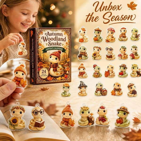 Adventskalender 2026 Ormtema 24 Dagar Akrylprydnader, B B