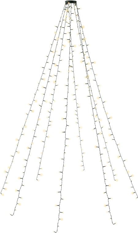 280 LED julgransbelysning med ring, 8x 2 m
