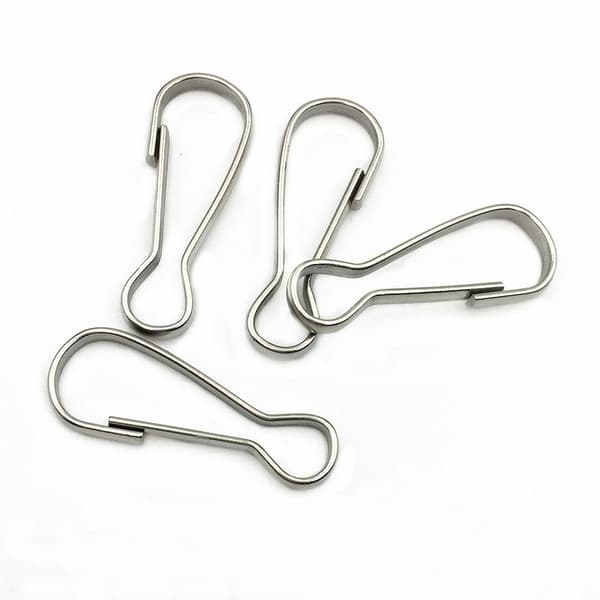 Små karbinhakar i rostfritt stål, 100-pack silver 30 mm silver