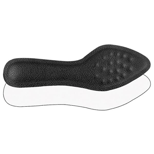 Läderinlägg - PU-läderdesign med spetsig tå Svart