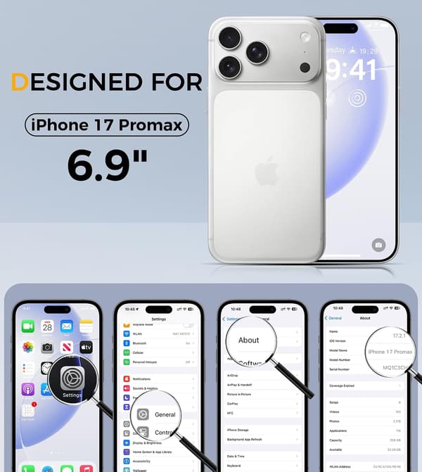 iPhone 17 Pro Max-fodral, flytande silikonskydd, svart iPhone17Promax
