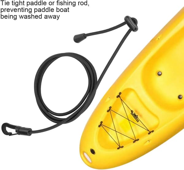 Paddelrep, 2 gummisäkerhetskrokar för paddelrep, paddleboardrep, paddel för att undvika att dras med av strömmen vid paddleboarding