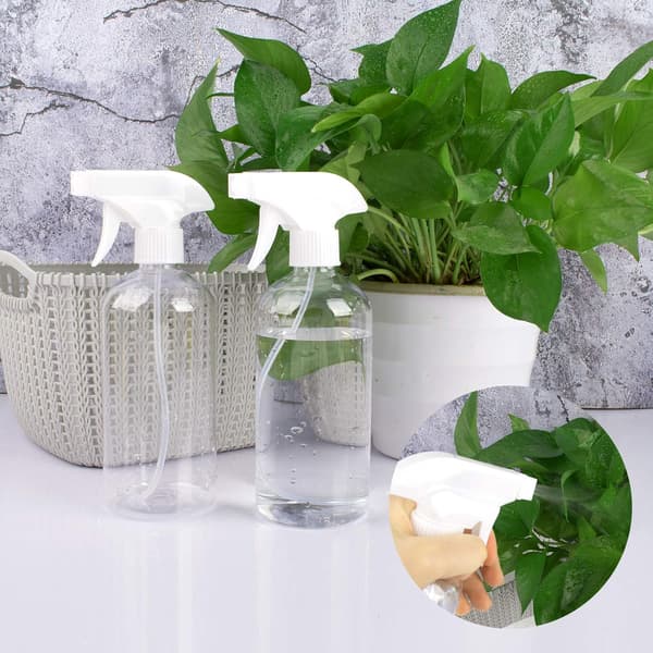 500 ml tom sprayflaska, 2-pack tomma plastpumpsprayflaskor för växter, hår, transparent