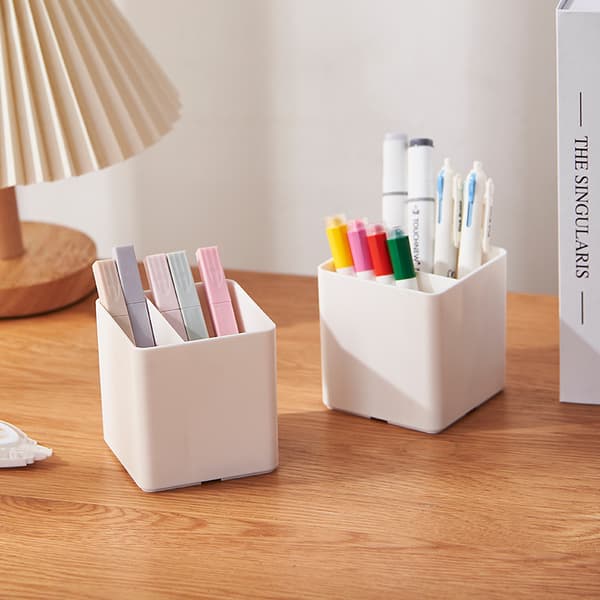 Plastik Organizer - Penneholder, Hvid