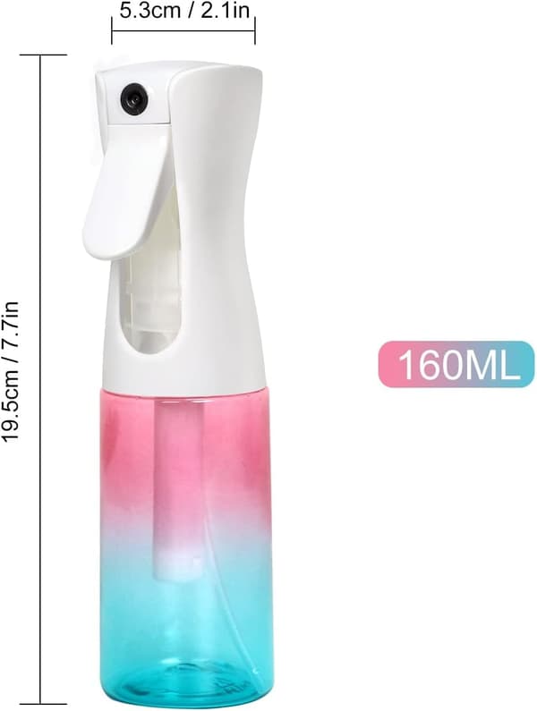 Hårsprayflaske, tom sprayflaske, 160 ml tom sprayflaske (regnbuefarger)
