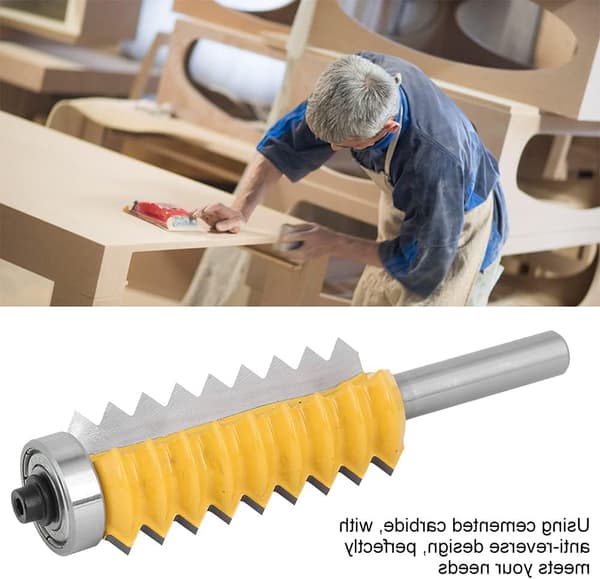 Fræserbit med skaft, kantfræserbit med top- og bundleje 1-1/2\"H * 1/4\" Værktøj