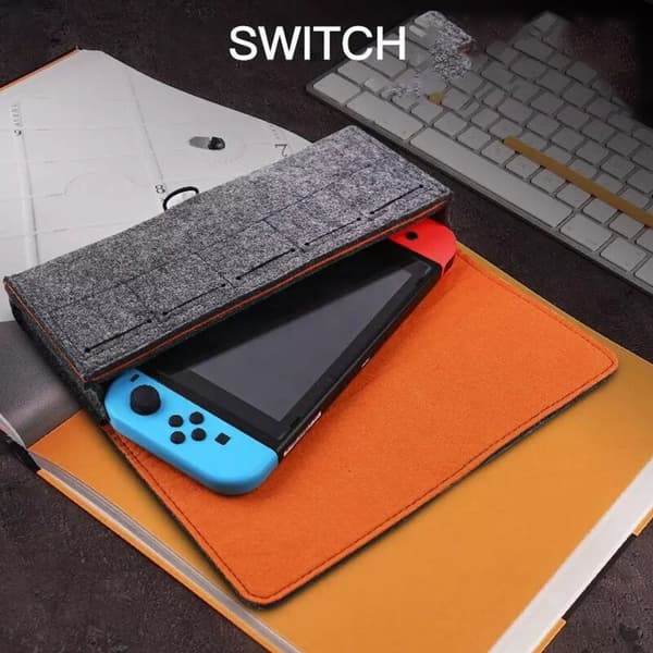 Opbevaringsetui til Switch Lite - Bærbart filtetui med stor kapacitet og stødbeskyttelse til din spilkonsol Sort Black