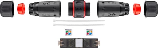 Udendørs (IP68) netværkskabelforbindelse, CAT 6 UTP uskærmet