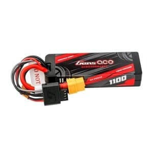 Lipo Gens ace G-Tech 1100mAh 11.1V 3S1P 60C GRP-76 Hardcase Batteri med XT60 Stik