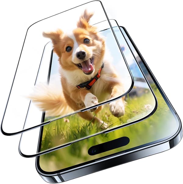 Härdat Glas Helskärm för iPhone 15 Pro - 2-pack