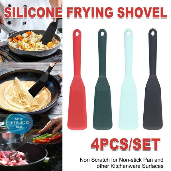4 st silikonköksspatlar Non-stick stekpanna stekspatel-FA-