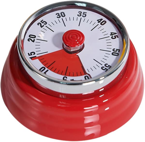 Madlavning Magnetisk Timer Dreje Urskive Nem Opvikling Rustfrit Stål Bagside Multi Scene Tids Påmindelsesur (rød) red