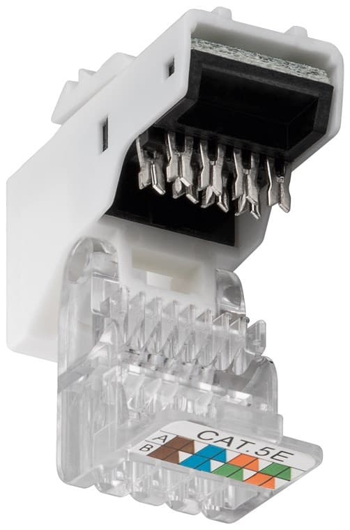 Keystone-modul RJ45-kobling CAT 5e, UTP, 100 MHz