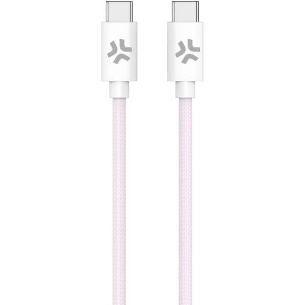 USB-C til USB-C kabel flettet 60W 1,5m Pink