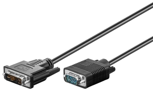 DVI-A/VGA Full HD-kabel, nikkelbelagt