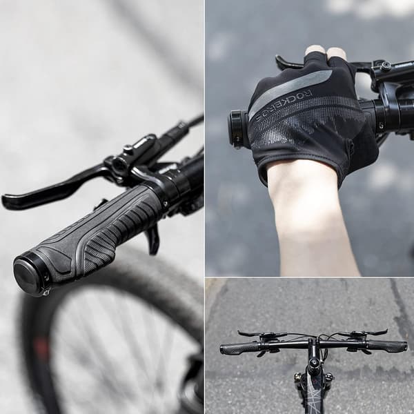 Cykelgreb, aluminium dobbeltmonterede styrgreb, mountainbike styrgreb, grå