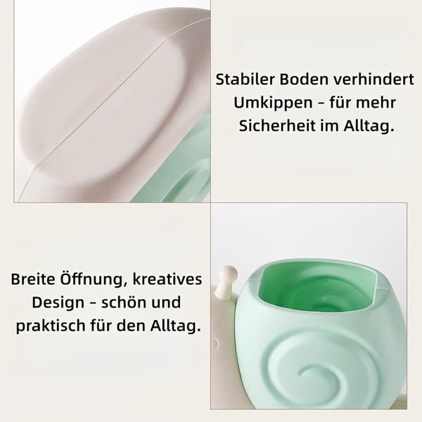 Blyantholder Snegl Multifunktionel Organizer til Penne, Makeupbørster, Kosmetik, Kontor, Badeværelse (Grøn) green