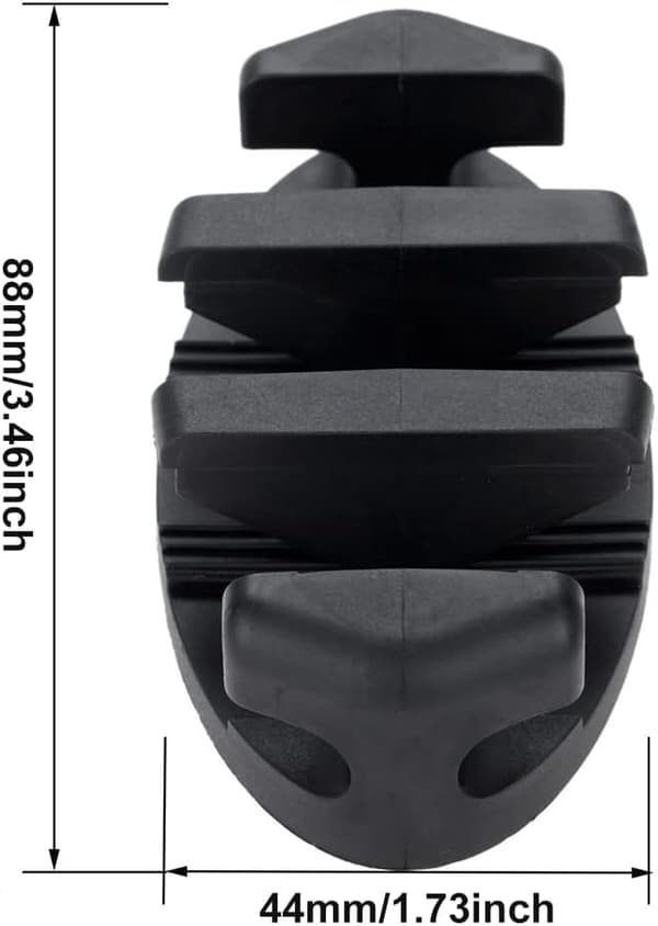 Sæt med 2 zigzag ankerklamper, sorte nylon kajakklamper til kanoer, fiskebåde og kajaktilbehør