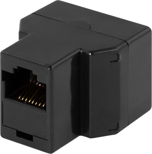 Treveis kobling 8P/8C RJ45, svart