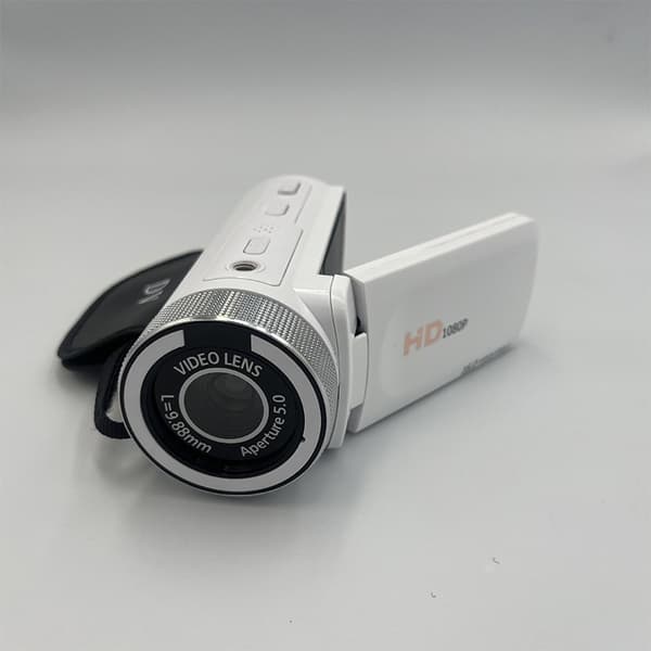 HD Digitalt Kamera med Vidvinkelobjektiv Hvid White