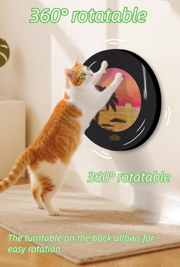 Musikkplateformet klorestativ for katter, roterbart klorestativ som gir din elskede katt både lek og klorestativ (Skyer) B