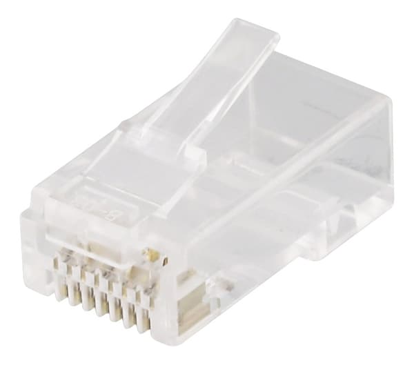 RJ45-kontakt för patchkabel, Cat6a, oskärmad, 20 st