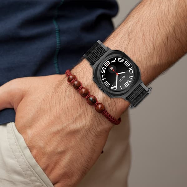 Armbånd til Samsung Watch Ultra 47mm Trail nylonrem Sort