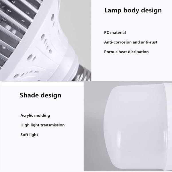 E27/E40 800W teollisuus-LED-lamput, neutraali valkoinen 6500K, AC 85-265V, (E40, 80W)