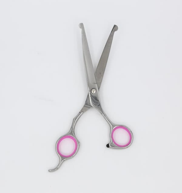 Hundesaks buet 19 cm Sølv/Rosa