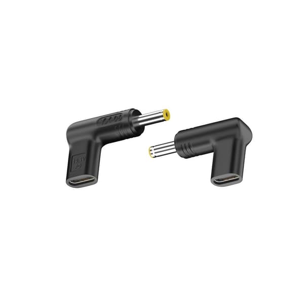 2-pak Type-C hun til DC 20V vinklet PD Trigger Adapter, 100W, til bærbare computere, skærme og andre enheder