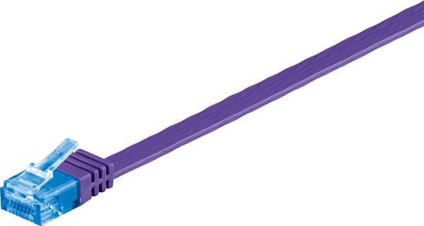 CAT 6A flat patchkabel, U/UTP, fiolett