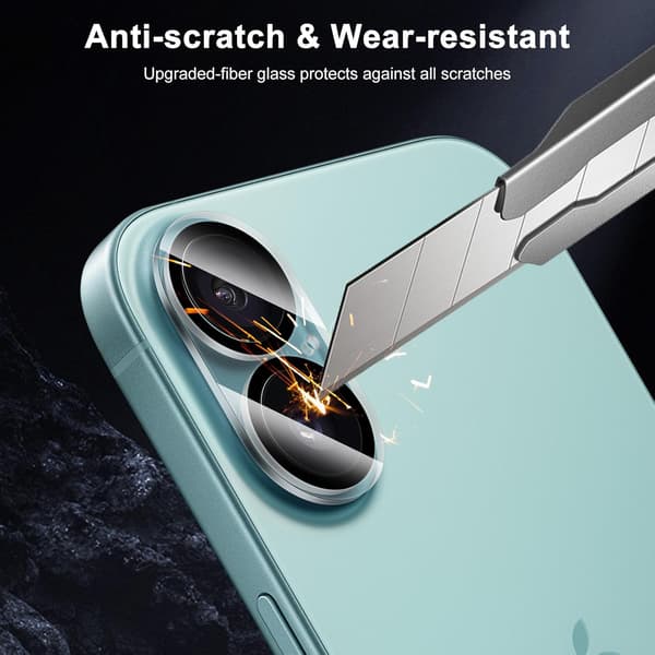 Kamerlinsskydd (3-pack) Kompatibelt med iPhone 16 6.1\" vs iPhone 16 Plus 6.7\" Kameralinsskydd