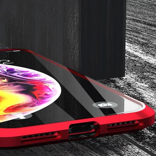iPhone 11 Pro-fodral dubbelsidigt rött