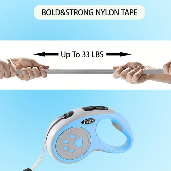 5M uttrekkbart hundebånd for små og mellomstore hunder, blått blue