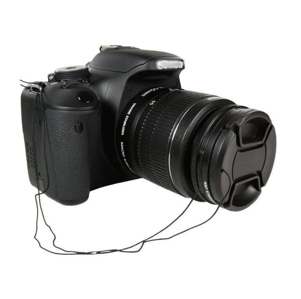 Universalt linsedeksel med stropp for Canon Nikon Sony Pentax speilreflekskameraer