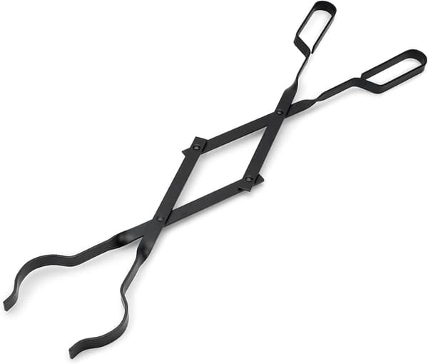 Tømmergrab til udendørs lejrbål, 66 cm lang, sort
