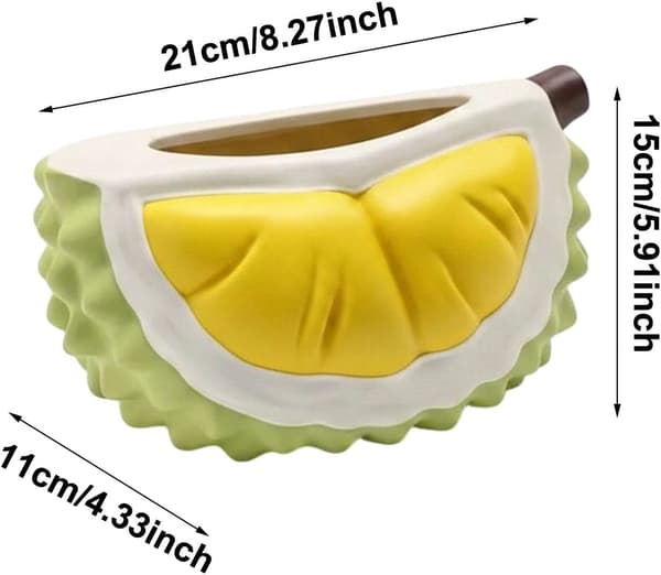 Frugtskiveformet Tissueboks Mat Tissueholder, durian durian