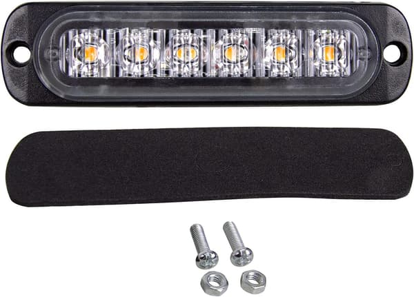 St LED Orange Stroboskop Bromsljus, 12V 24V LED Ljusramp 3000K Säkerhetsblinkfyr