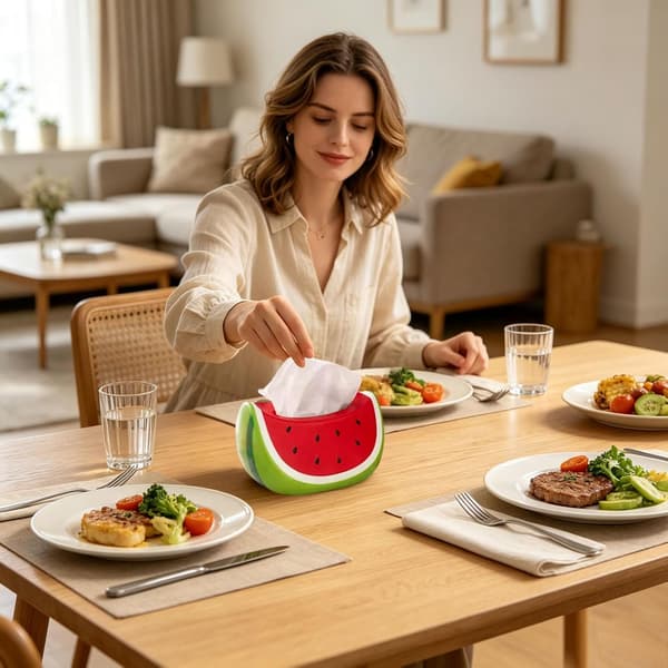 Fruktformet vevsboks matt vevsholder, vannmelon watermelon