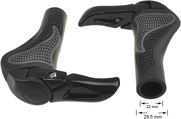 par universelle ergonomiske gummi styrgreb til mountainbikes (sort)