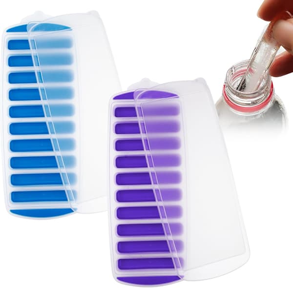 2-pack Silikon Isbitsform, Stapelbar Tålig Diskmaskinsäker, Idealisk för Vattenflaskor och Sportflaskor