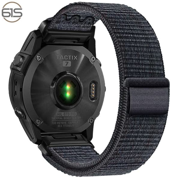 Garmin Fenix 5/6/7X Pro nylon borrelåsstropp - 22mm 26mm