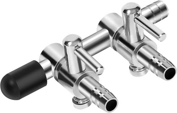 Akvarie luftpumpe splitter, akvarie luftventil, rustfrit stål til luftpumpe tilbehør (meget lille, 2-vejs)